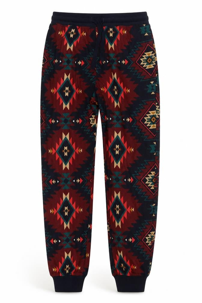 Next Mens Multicoloured Geometric Polyester Pyjama Pants Size S Drawstring