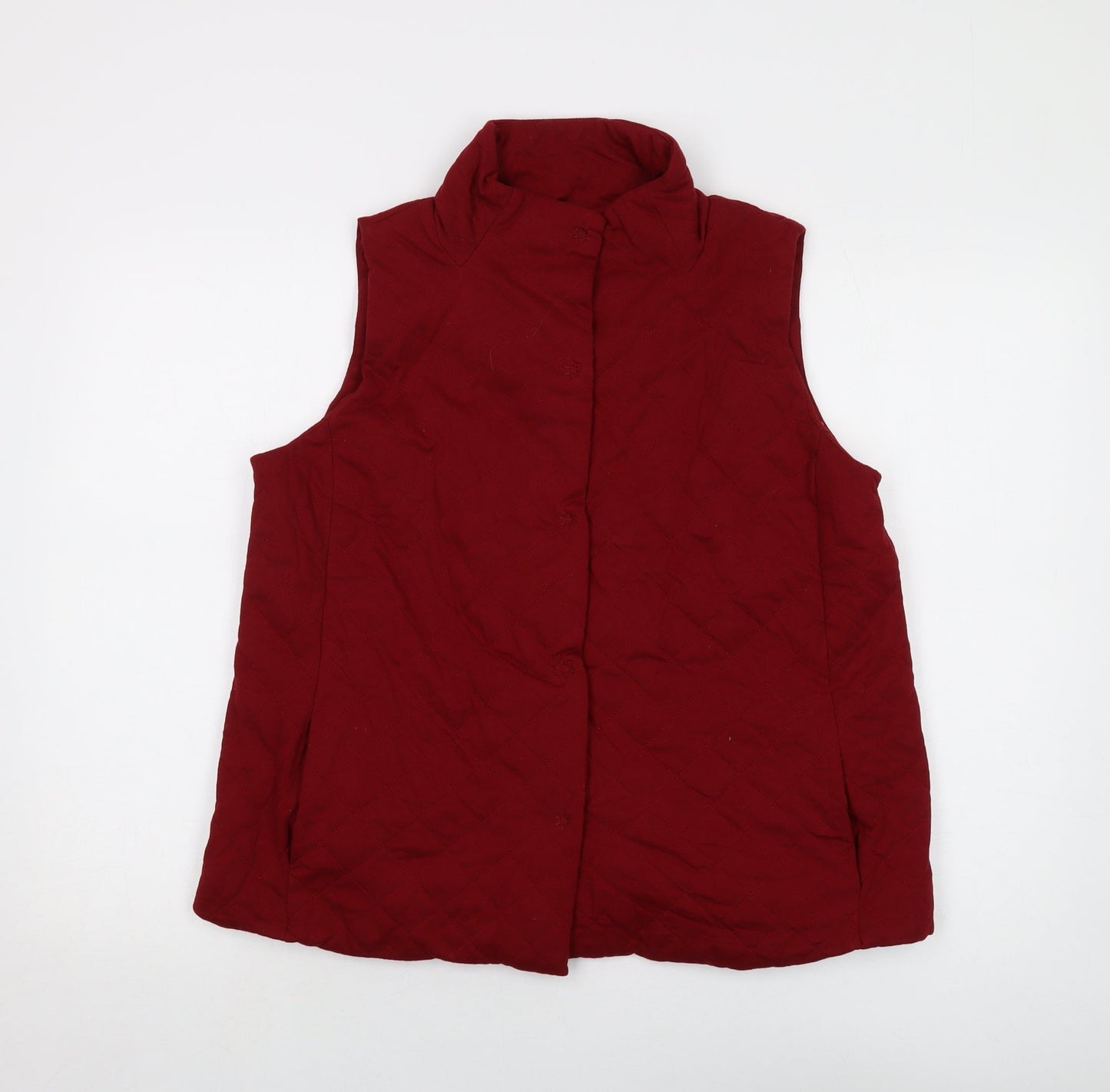 Lands' End Womens Red Jacket Waistcoat Size 10 Snap