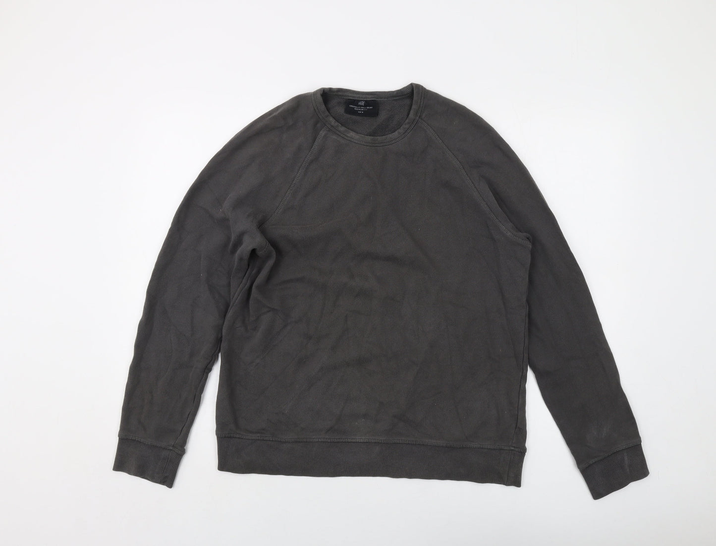 H&M Mens Grey Cotton Pullover Sweatshirt Size M