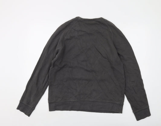H&M Mens Grey Cotton Pullover Sweatshirt Size M