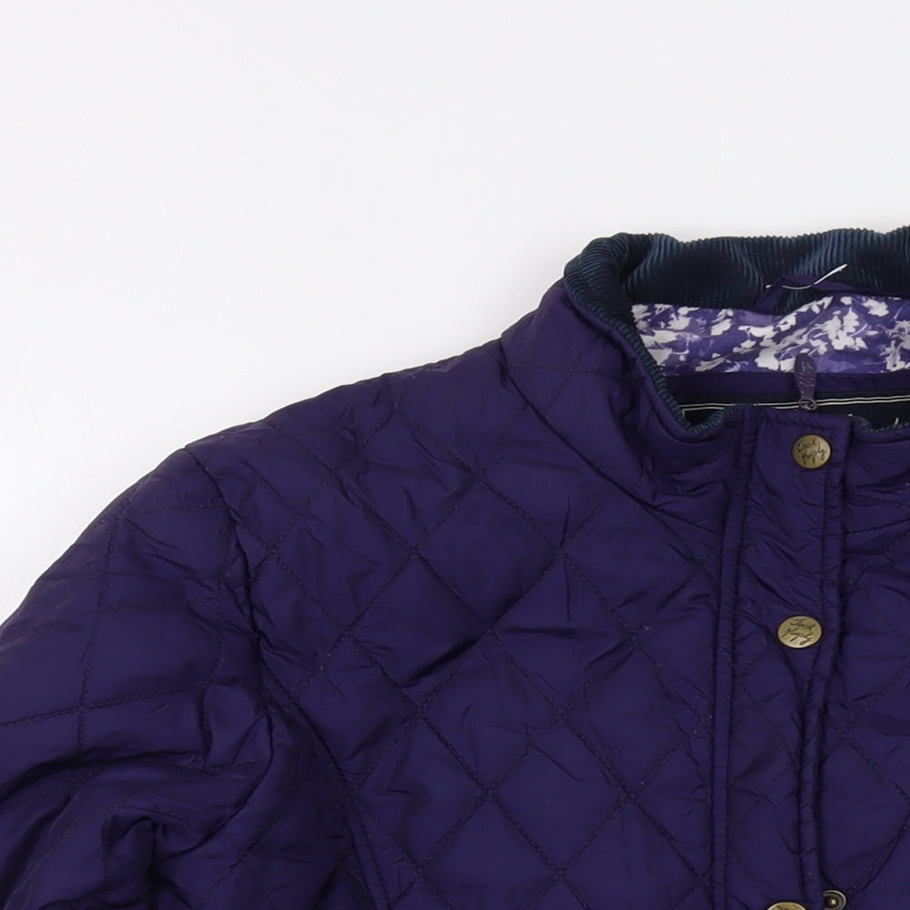 Jack Murphy Womens Blue Quilted Jacket Size 12 Snap