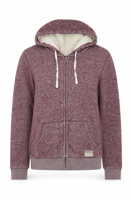 Womens UK 10 Regular Jack Wills Red Full Zip Hoodie