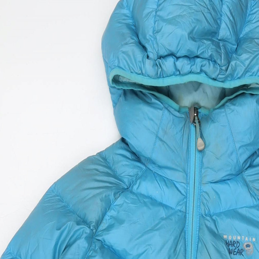 Mountain Hardwear Womens Blue Puffer Jacket Jacket Size M Zip