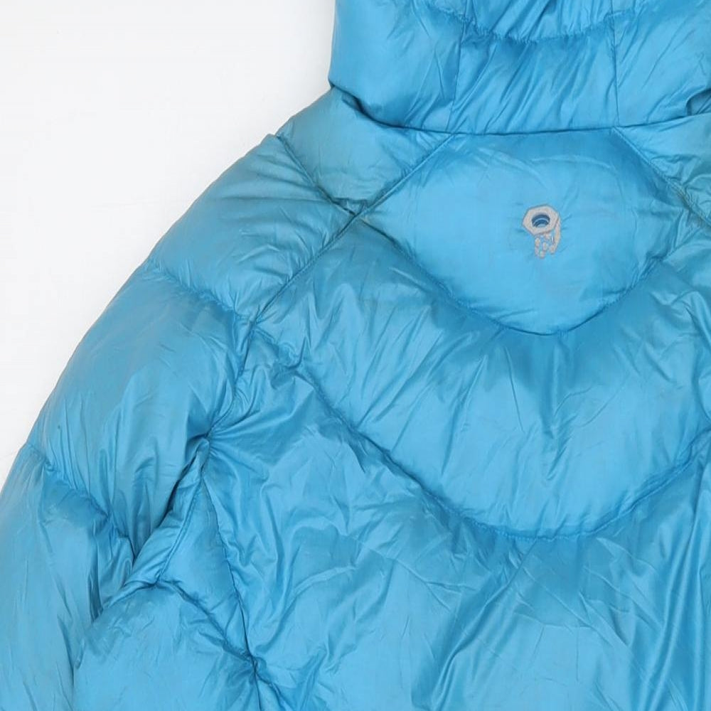 Mountain Hardwear Womens Blue Puffer Jacket Jacket Size M Zip