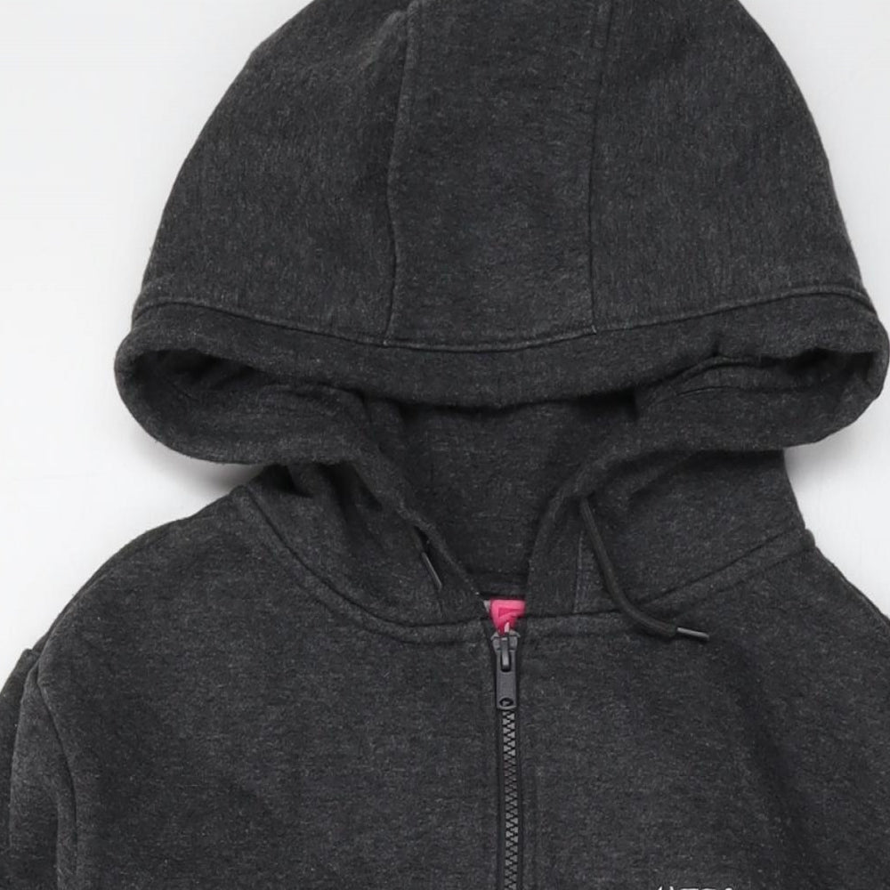 LA Gear Womens Grey Polyester Full Zip Hoodie Size 14 Zip