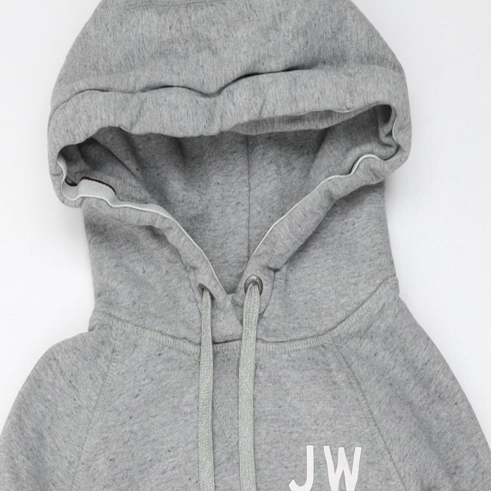 Jack Wills Womens Grey Cotton Pullover Hoodie Size 6 Pullover