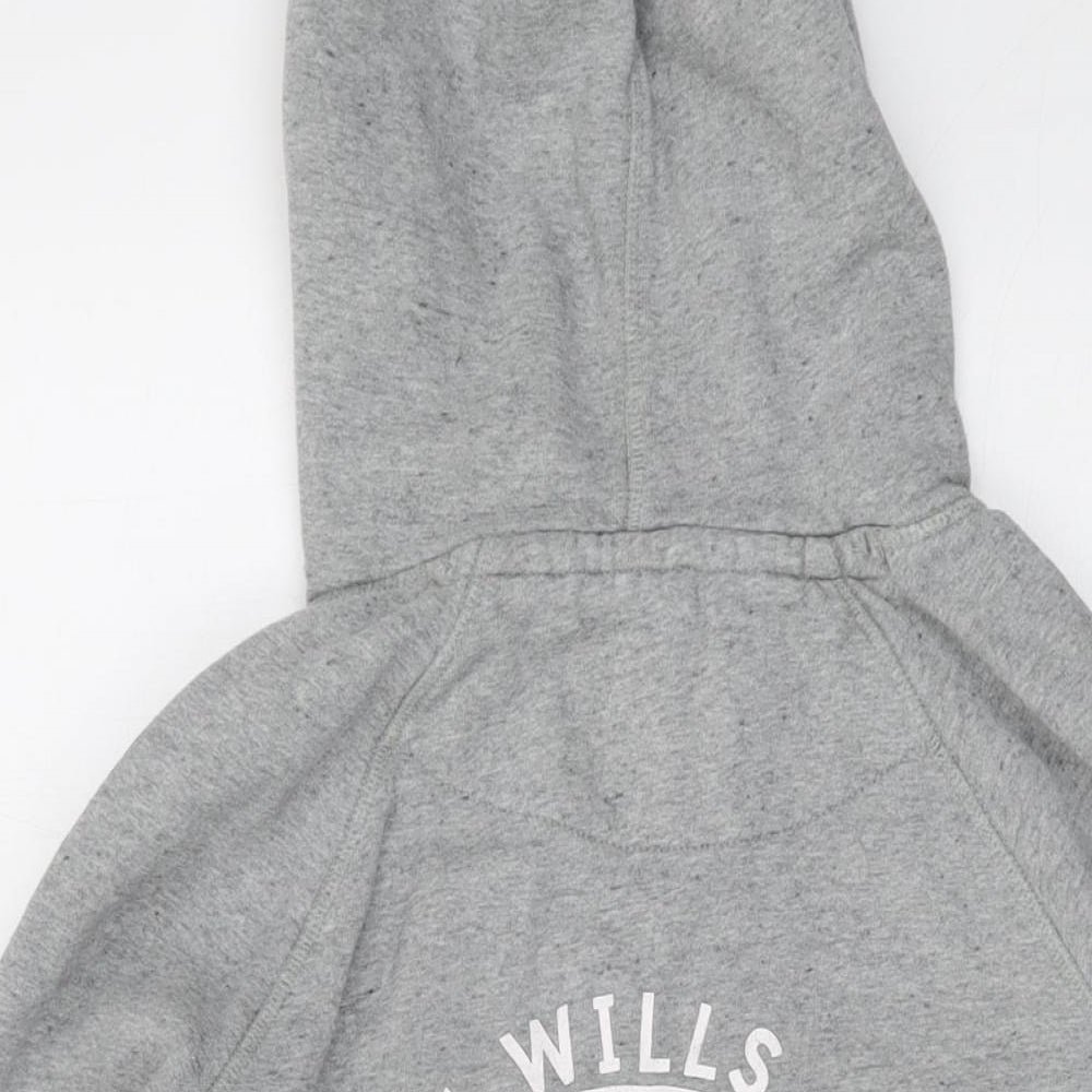 Jack Wills Womens Grey Cotton Pullover Hoodie Size 6 Pullover