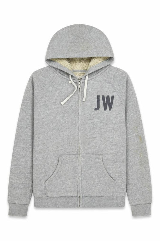 Womens UK 12 Regular Jack Wills Grey Full Zip Hoodie