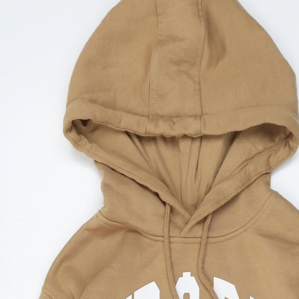 Disney Womens Brown Cotton Pullover Hoodie Size 2XS Pullover - Chip & Dale