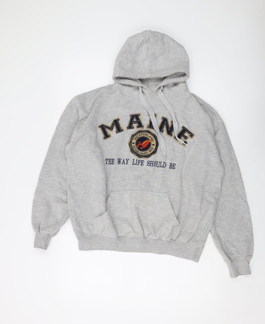 Harrisburg Womens Grey Cotton Pullover Hoodie Size L Pullover