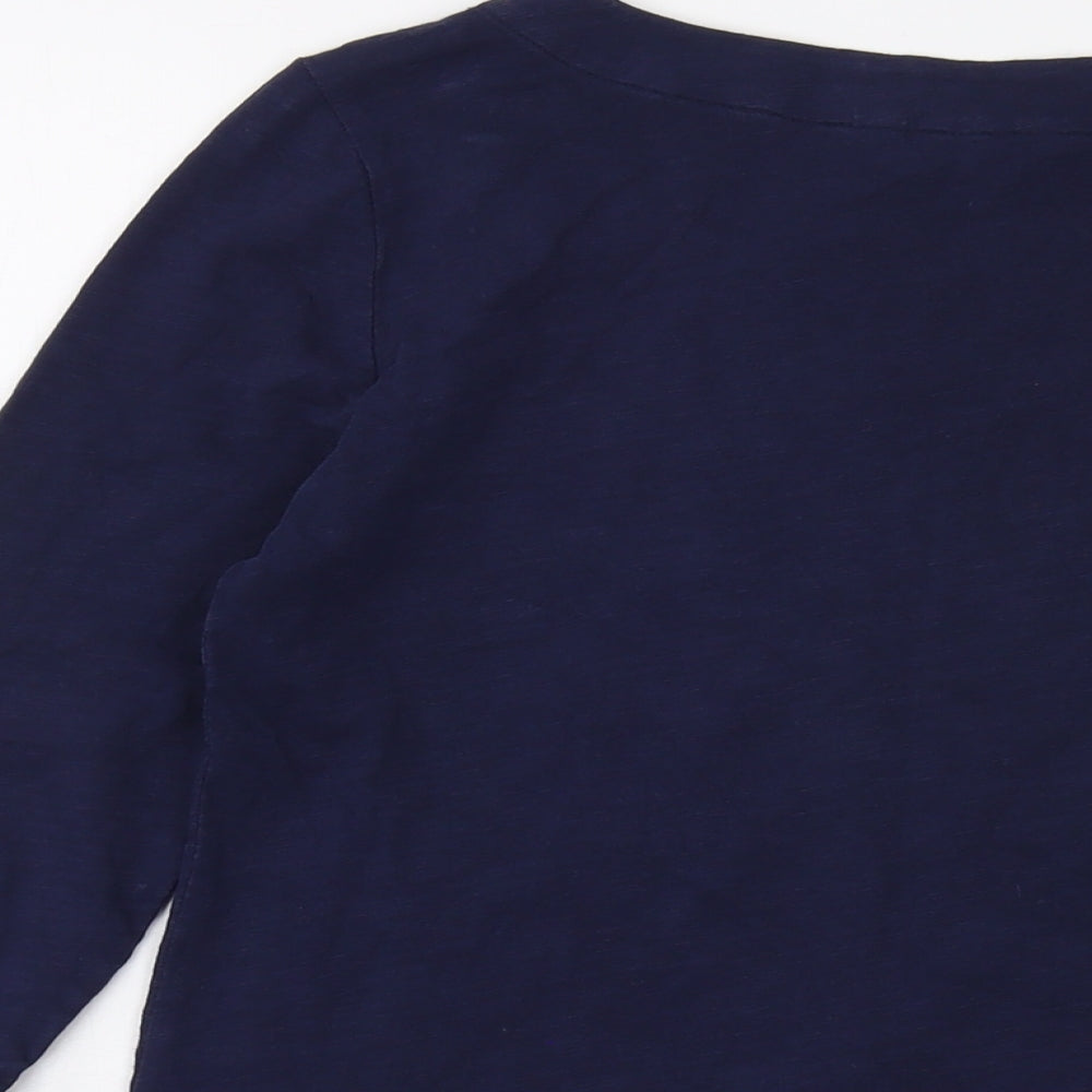 Dickins & Jones Womens Black Cotton Basic T-Shirt Size XS Roll Neck