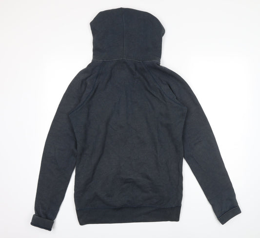 Jack Wills Womens Blue Cotton Full Zip Hoodie Size 14 Zip