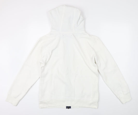 Tog Twenty Four Womens White Cotton Full Zip Hoodie Size M Zip