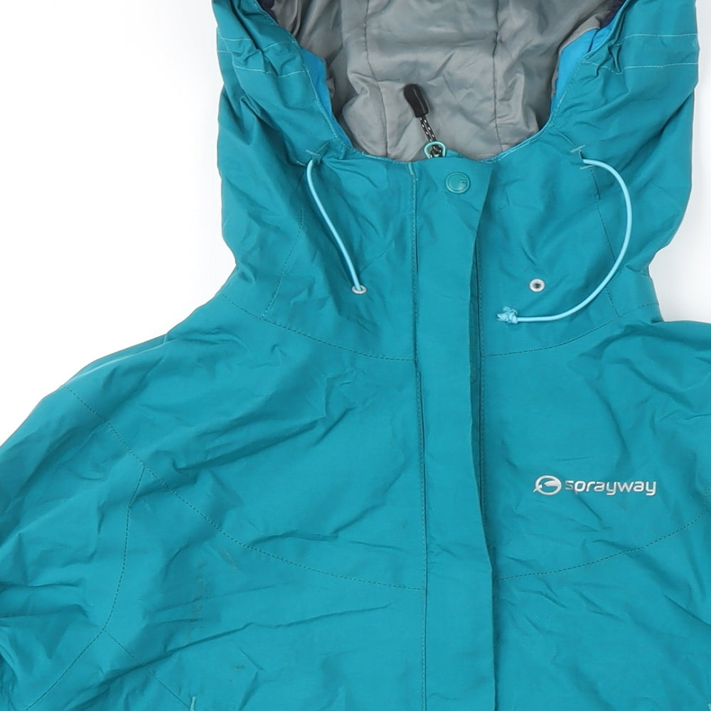 Sprayaway Womens Green Jacket Coat Size 8 Zip