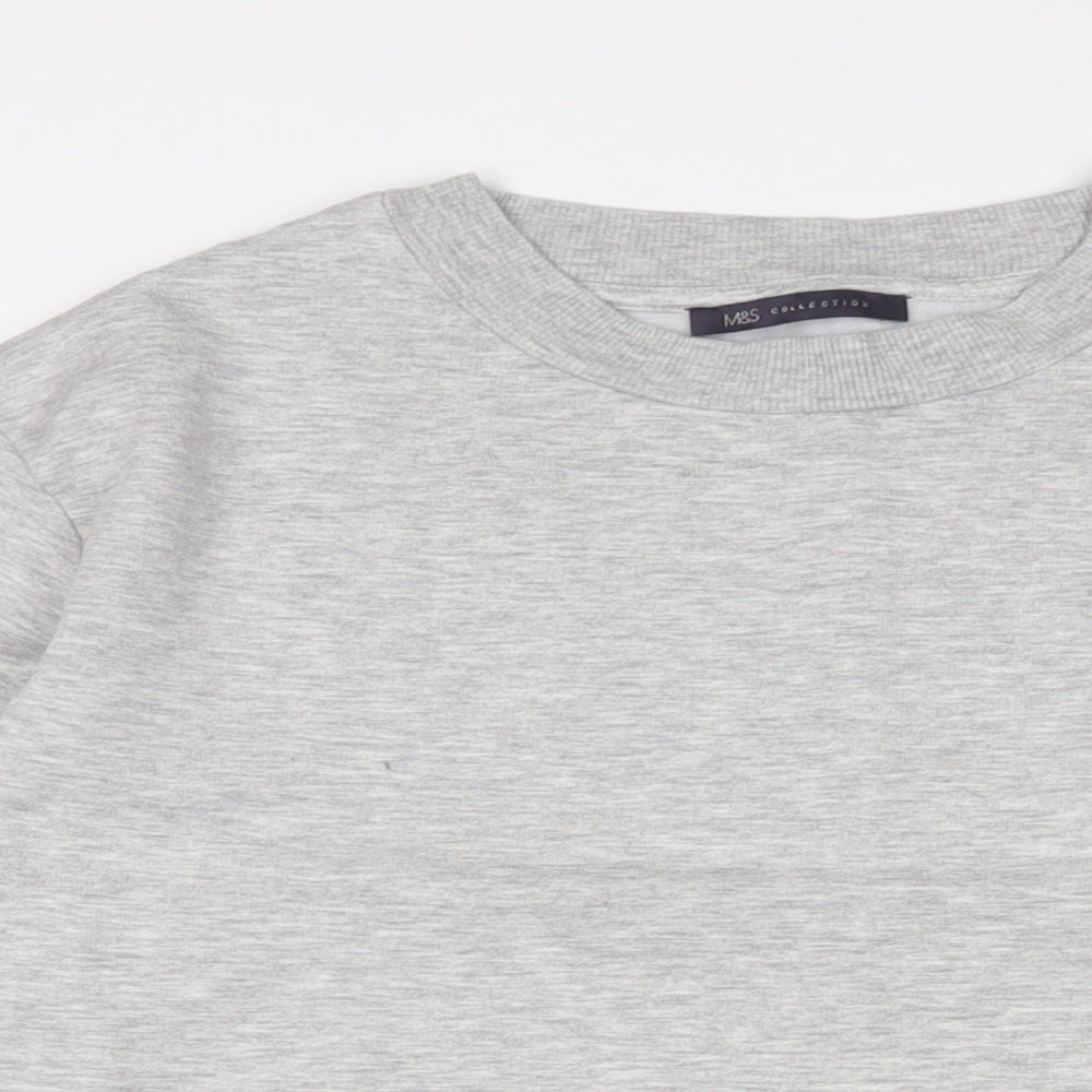 Marks and Spencer Womens Grey Polyester Pullover Sweatshirt Size 12 Pullover