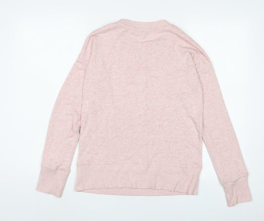 NEXT Womens Pink Viscose Pullover Sweatshirt Size 8 Pullover