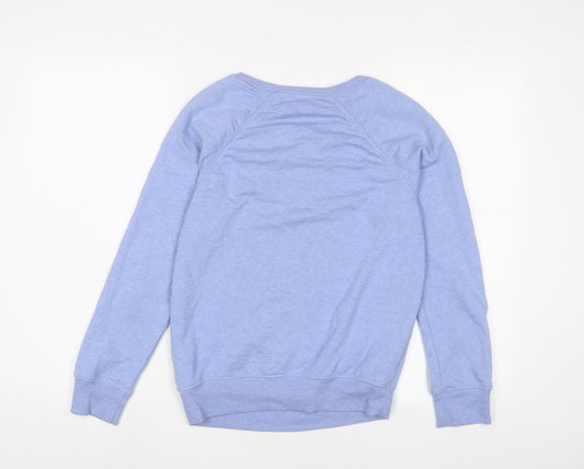Marks and Spencer Womens Blue Cotton Pullover Sweatshirt Size 10 Pullover - Beaded
