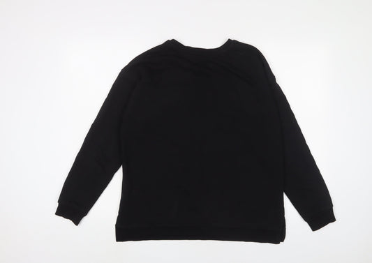 River Island Womens Black Cotton Pullover Sweatshirt Size XS Pullover