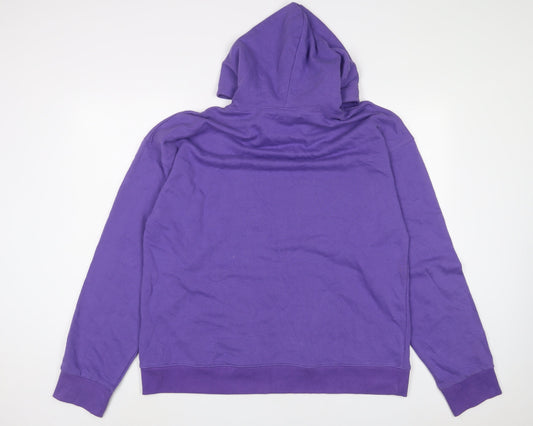 ASOS Womens Purple Cotton Pullover Hoodie Size 10 Pullover - Buckle
