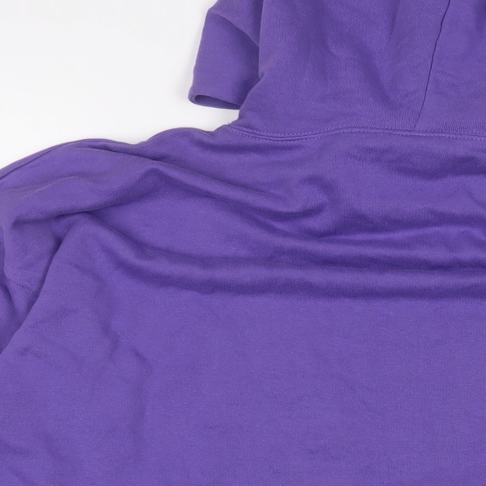 ASOS Womens Purple Cotton Pullover Hoodie Size 10 Pullover - Buckle