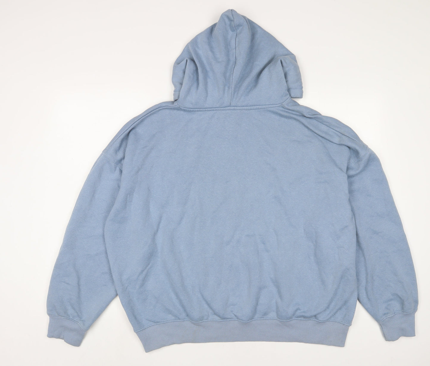 New Look Womens Blue Cotton Pullover Hoodie Size L Pullover