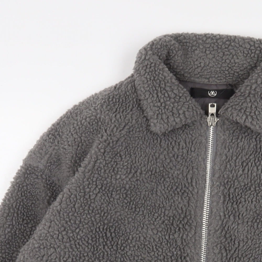 Missguided Womens Grey Jacket Size 6 Zip