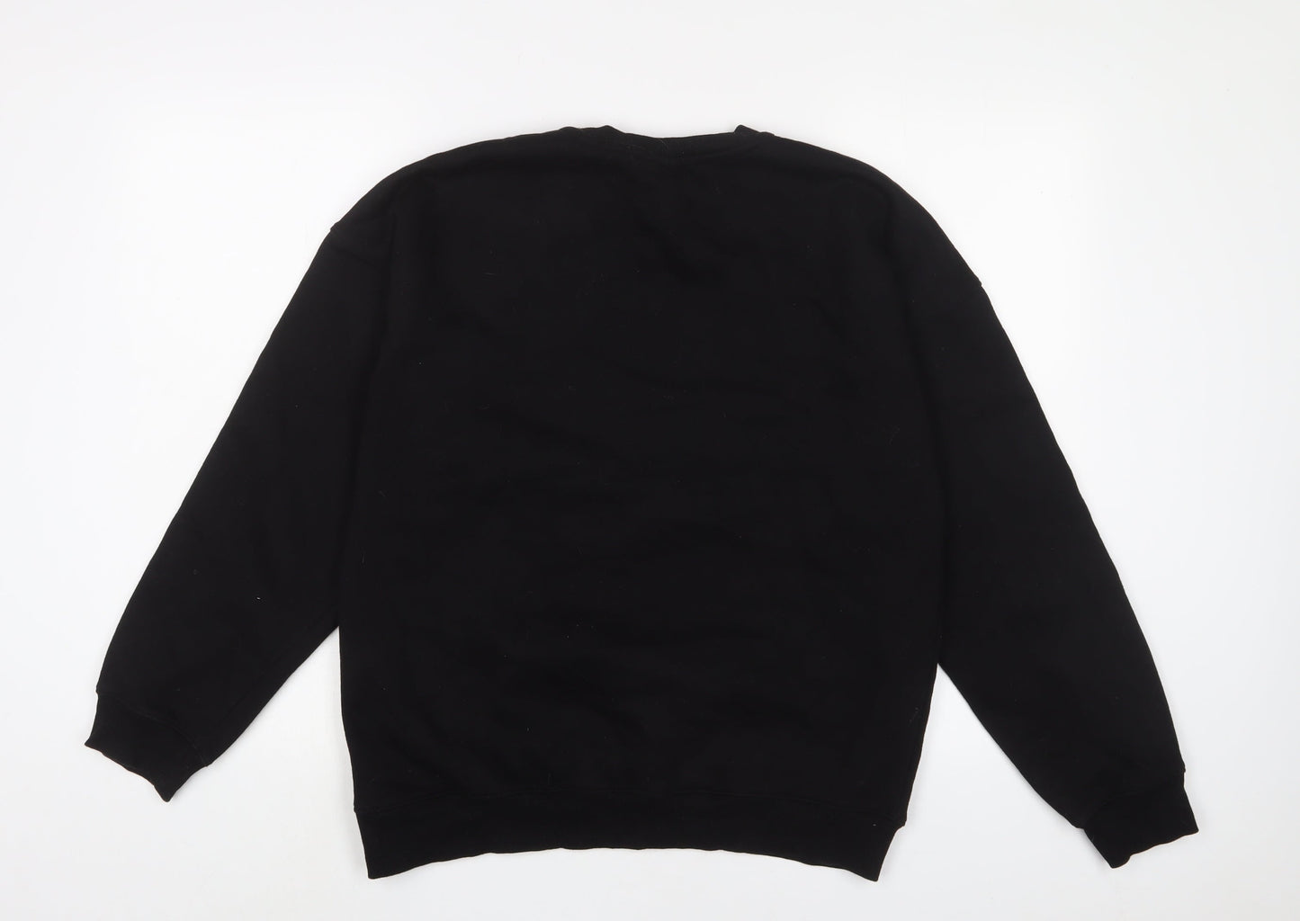 H&M Mens Black Cotton Pullover Sweatshirt Size S