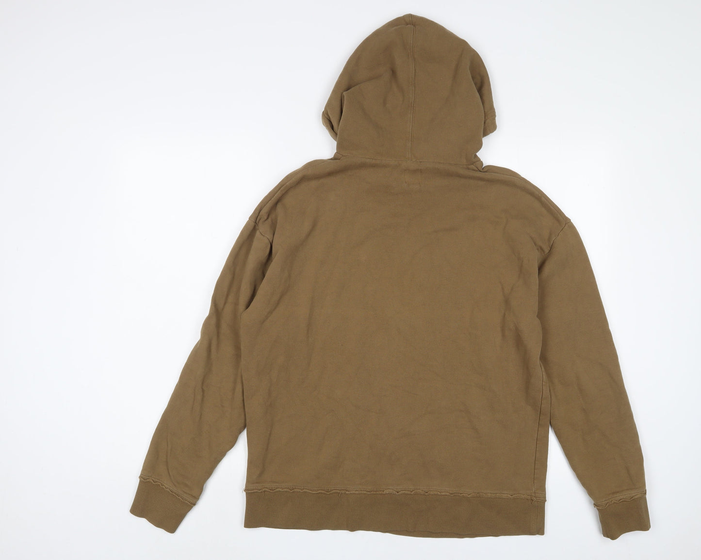 River Island Mens Green Cotton Pullover Hoodie Size S