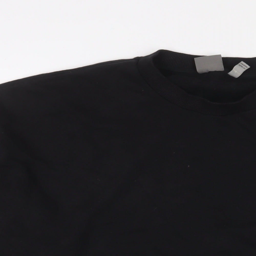 ASOS Mens Black Cotton Pullover Sweatshirt Size M