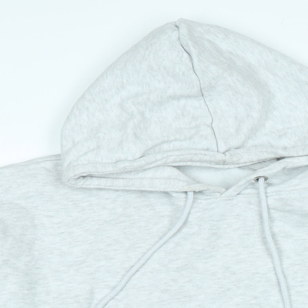 boo hoo man Mens Grey Polyester Pullover Hoodie Size L