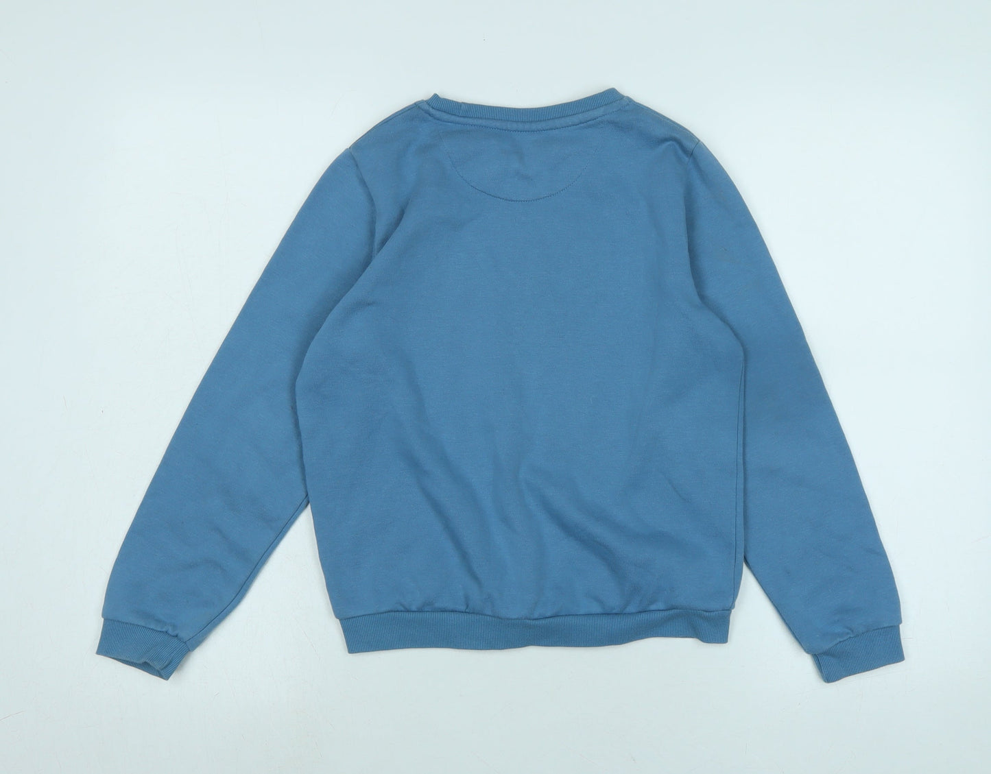 Boston Boys Blue Polyester Pullover Sweatshirt Size 9-10 Years