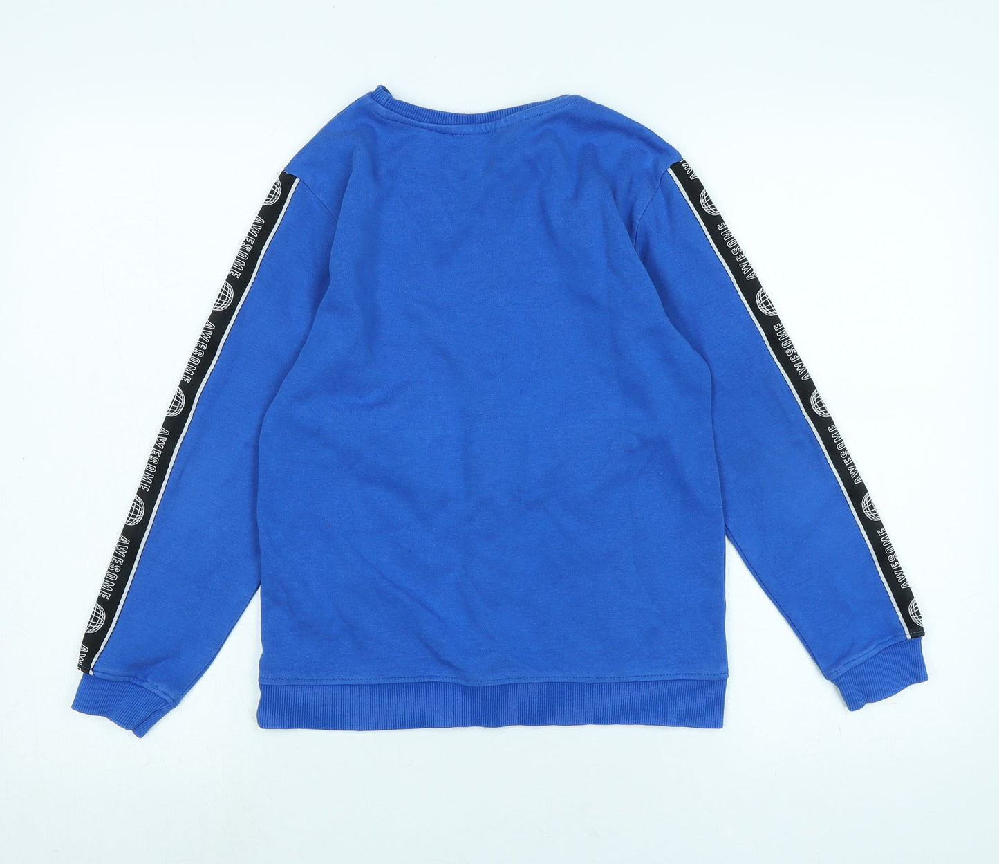 True icons Boys Blue Polyester Pullover Sweatshirt Size 10-11 Years
