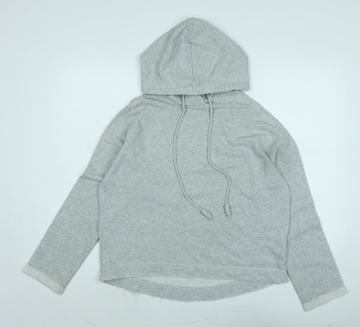 H&M Womens Grey Cotton Pullover Hoodie Size S