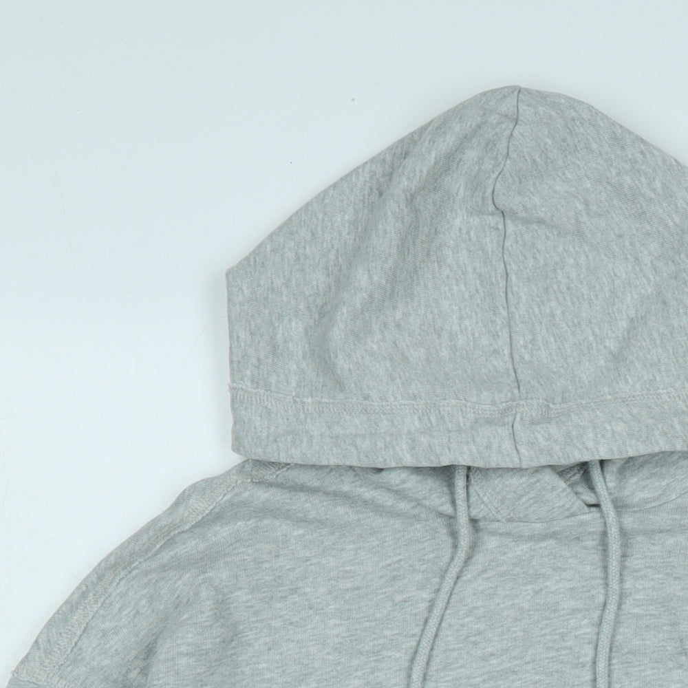 H&M Womens Grey Cotton Pullover Hoodie Size S