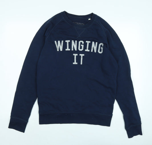 Stella Stanley Mens Blue Cotton Pullover Sweatshirt Size M - Winging It