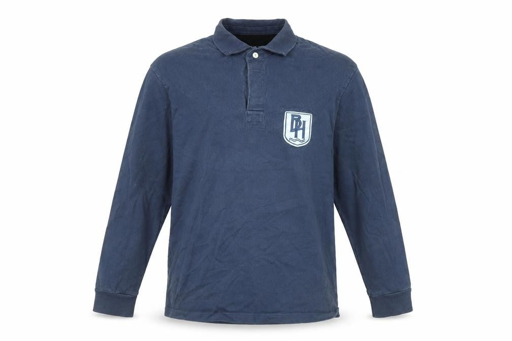 Marks & Spencer Mens Blue Cotton Polo Size S Collared Button - BH ( Blue Harbour )