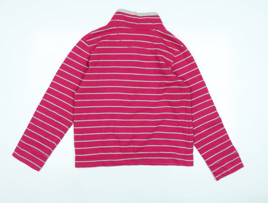 Marks and Spencer Womens Pink Cotton Pullover Sweatshirt Size 12 Zip