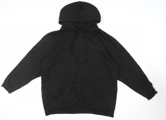 Boohoo Man Mens Black Cotton Pullover Hoodie Size M - Pockets Chicago