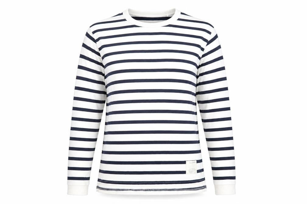 Pull&Bear Womens White Striped Cotton Pullover Sweatshirt Size S Pullover