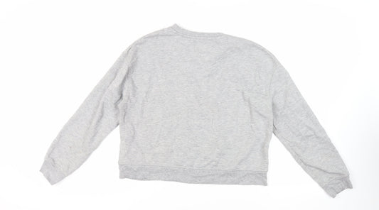 Pull&Bear Womens Grey Cotton Pullover Sweatshirt Size L Pullover
