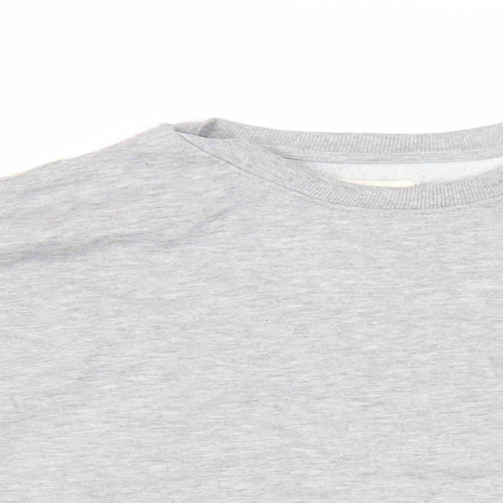 Pull&Bear Womens Grey Cotton Pullover Sweatshirt Size L Pullover