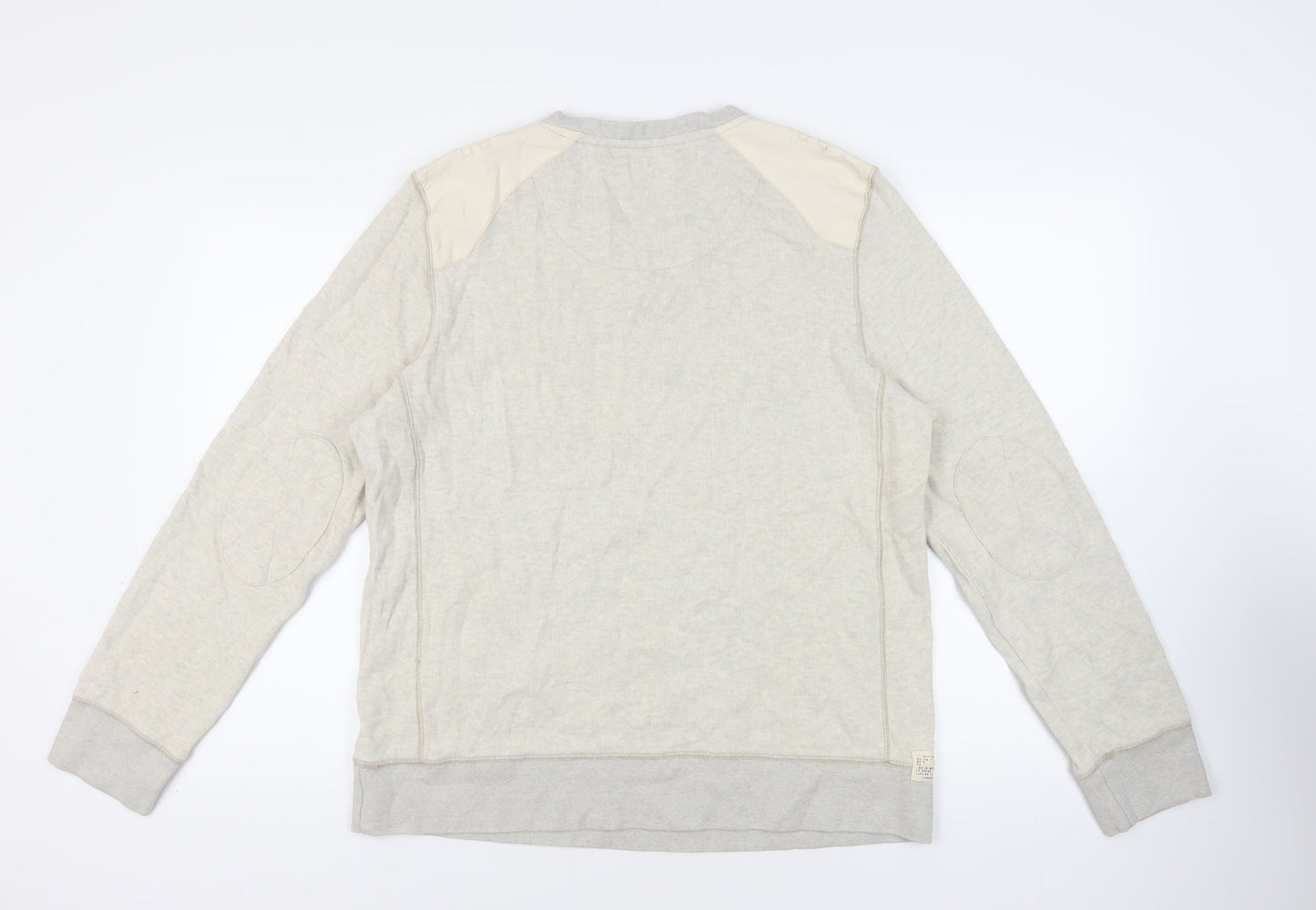 NEXT Mens Beige Cotton Pullover Sweatshirt Size XL