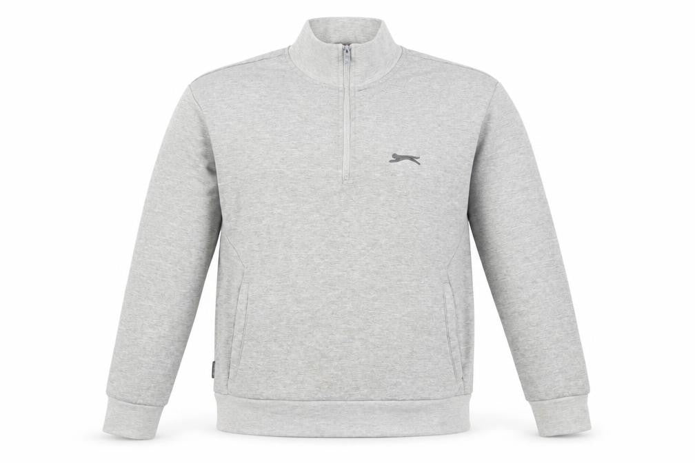 Mens UK L Regular Slazenger Grey Pullover Sweatshirt