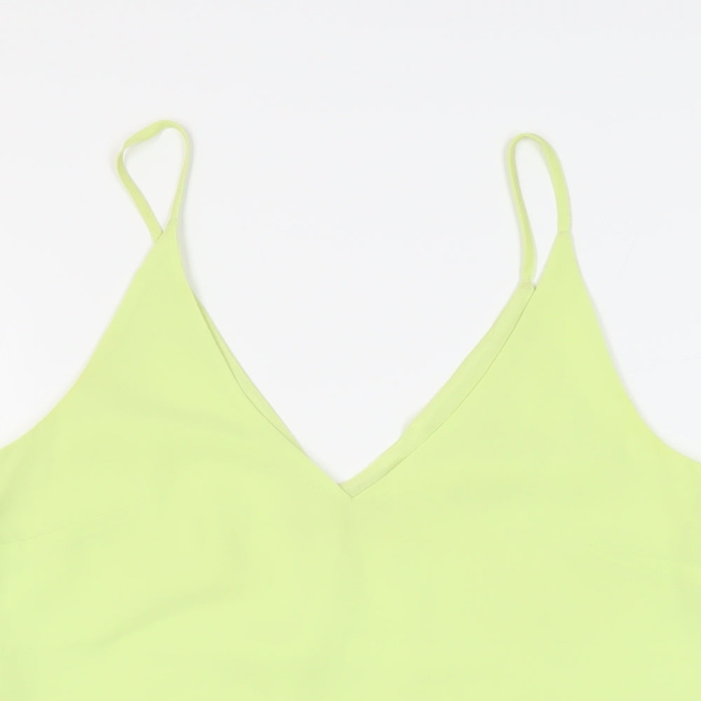 Oasis Womens Green Polyester Camisole Tank Size 8 V-Neck