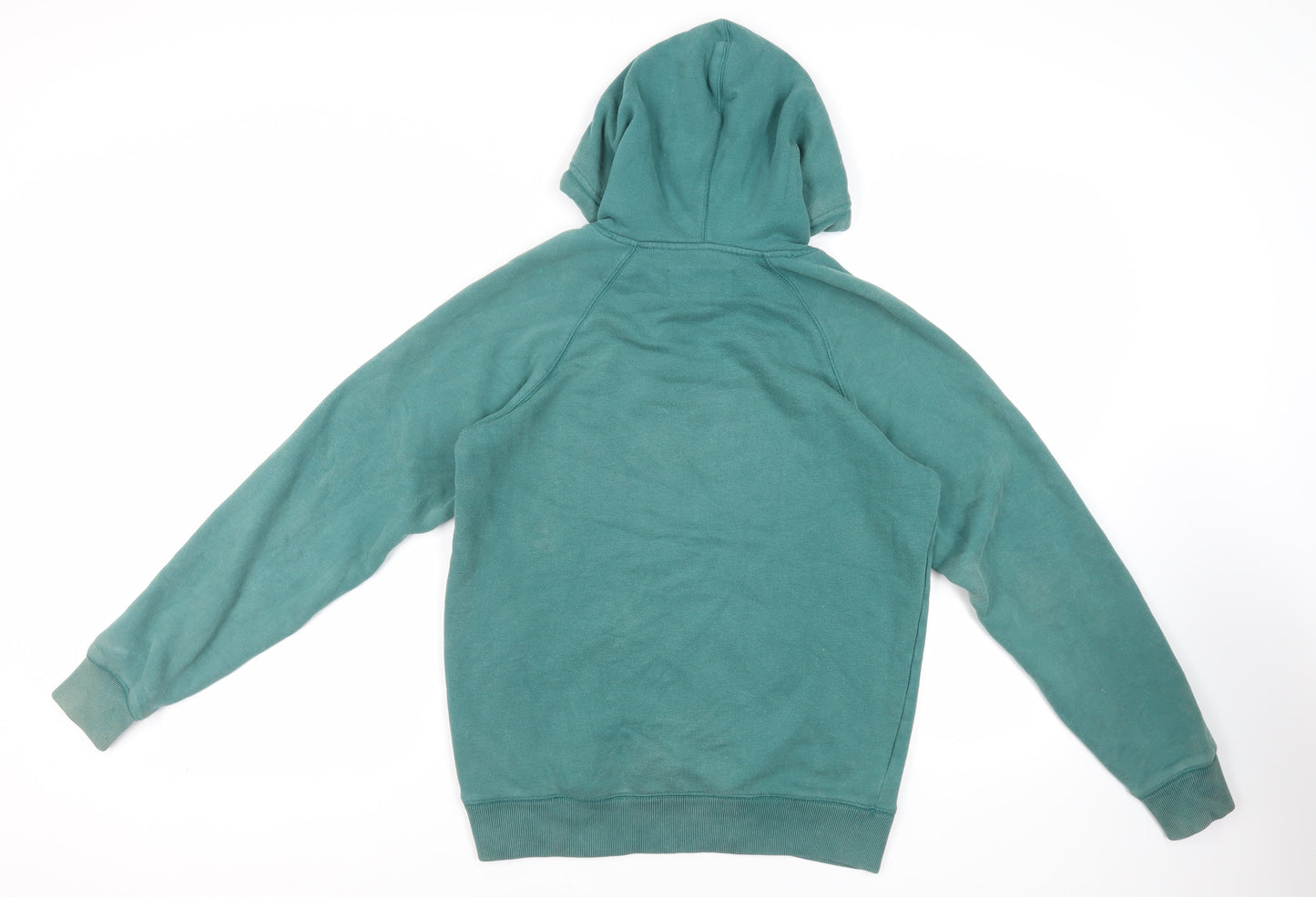 Jack Wills Mens Green Cotton Pullover Hoodie Size XS - Logo Pockets