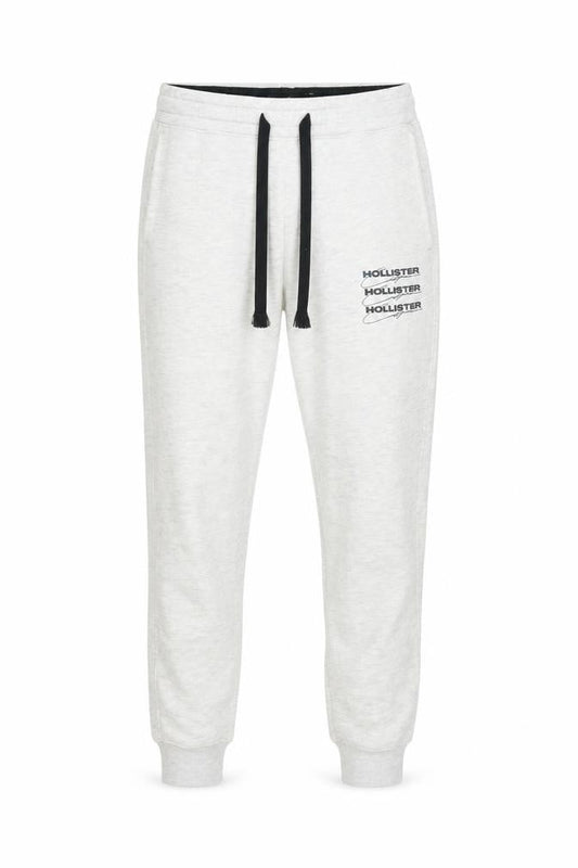 Hollister Mens Grey Cotton Jogger Trousers Size S L27 in Regular Drawstring