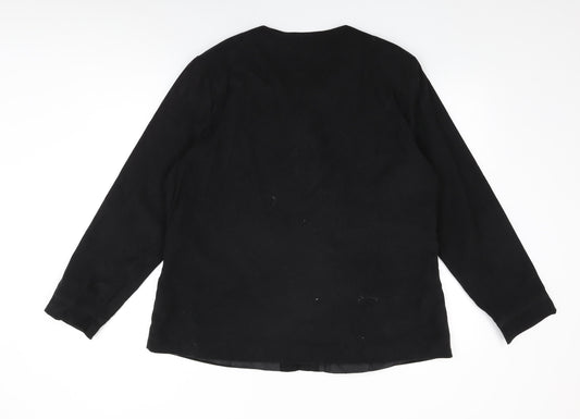 Joella Di Marco Womens Black Jacket Size 2XL Zip