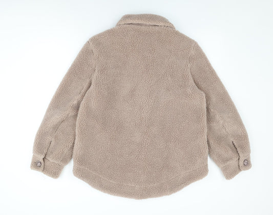 H&M Womens Beige Jacket Coat Size 8 Button