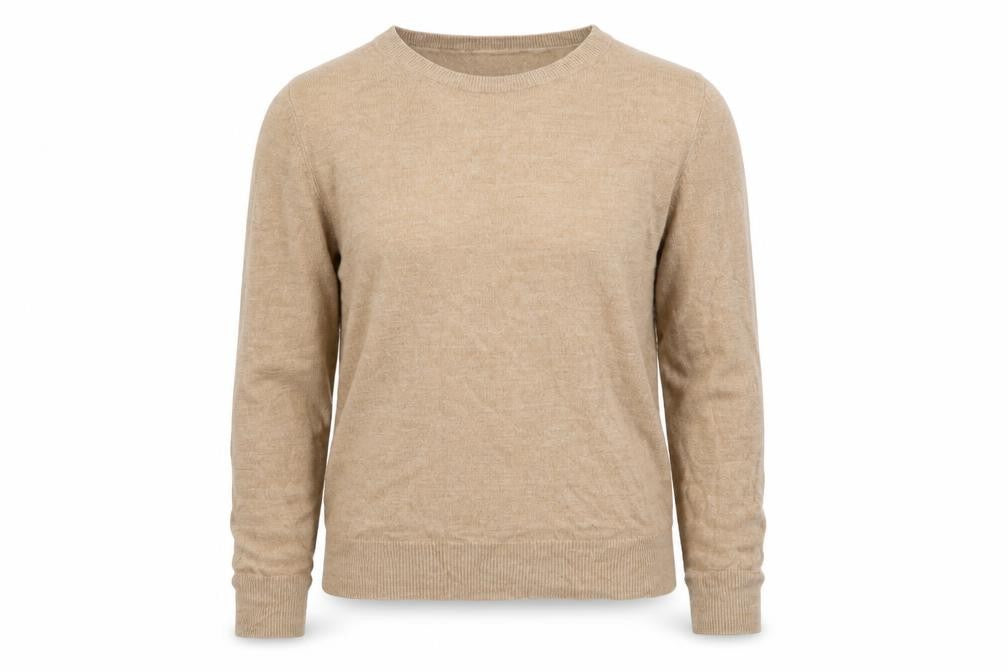 Marks & Spencer Womens Brown V-Neck Cotton Pullover Jumper Size 10