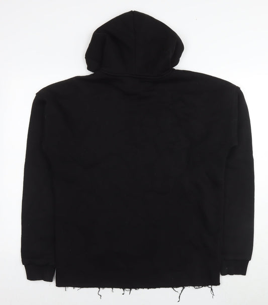 Boohoo Mens Black Cotton Pullover Hoodie Size M - Weightlifting Man Official